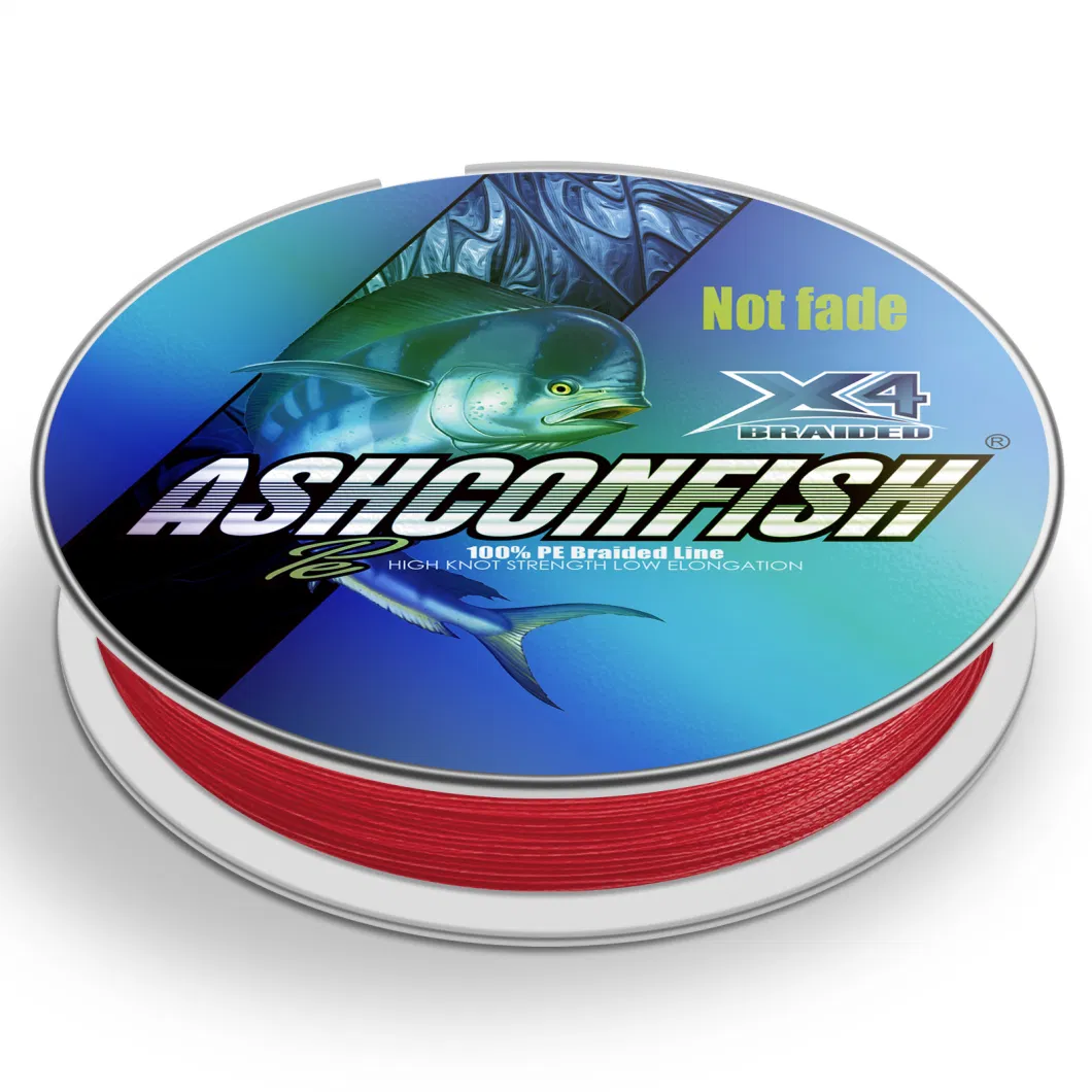 No Fade Ashconfish100m 300m 500m PE Lines 4 Strands Braided Fishing Line