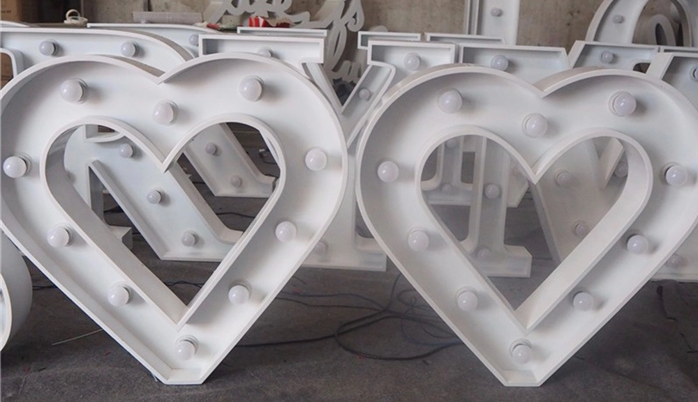 Outdoor LED Vintage Lighted Marquee Letters for Shop and Wedding Decoration