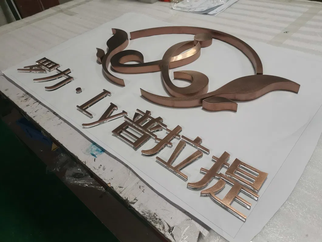 Antique Bronze Finish Stainless Steel Letter Signs Brushed Stainless Steel Letters