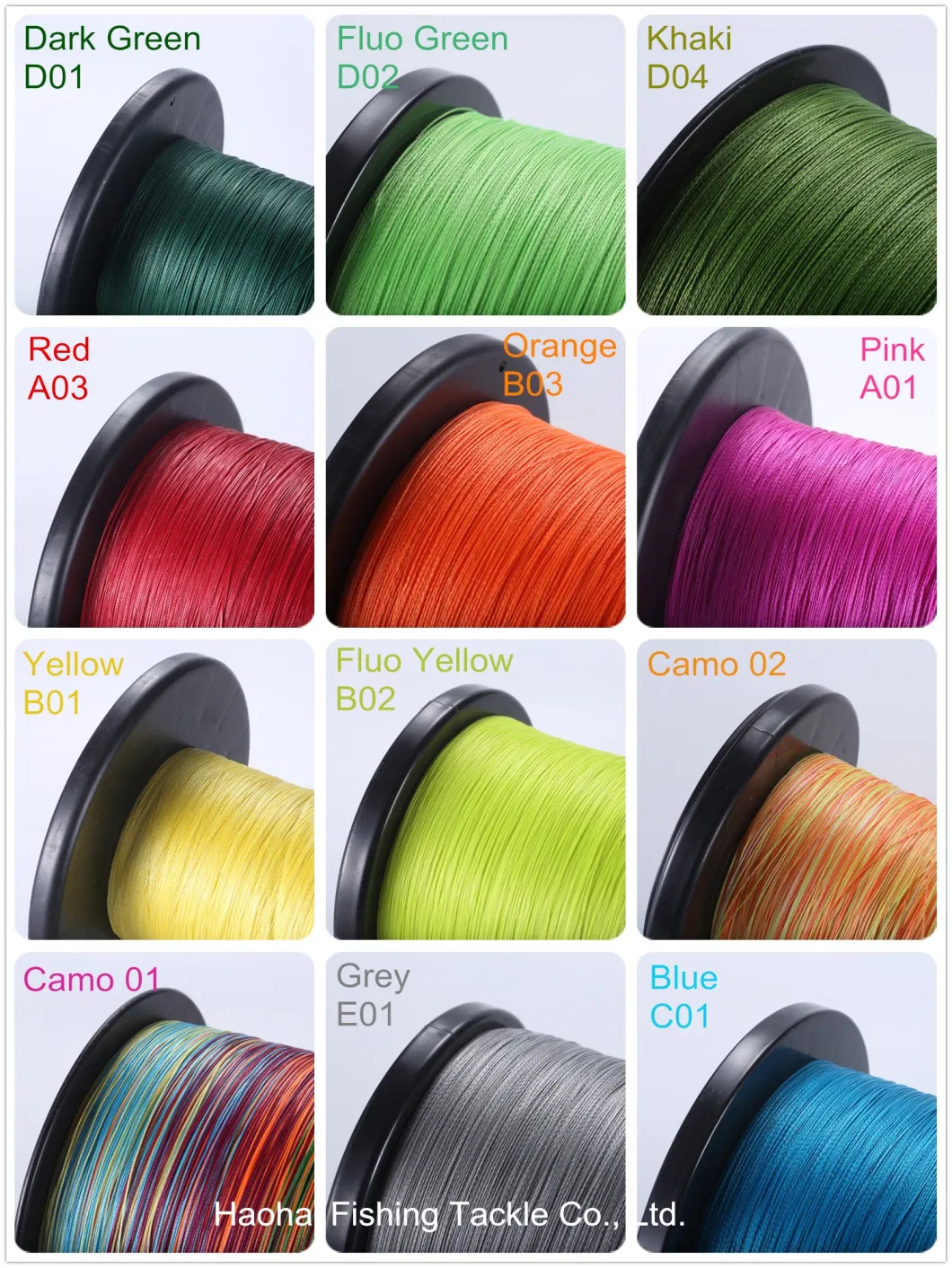 PE Braided Fishing Line for 0.10mm - 0.60mm Fishing Tackle Multicolor