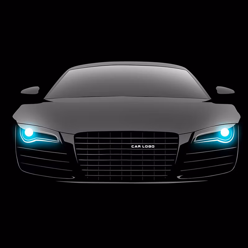 Wholesale Sticker Metal 12V White/Red/Blue Multicolored Color New 5D LED Brand Logo Car Emblem Light