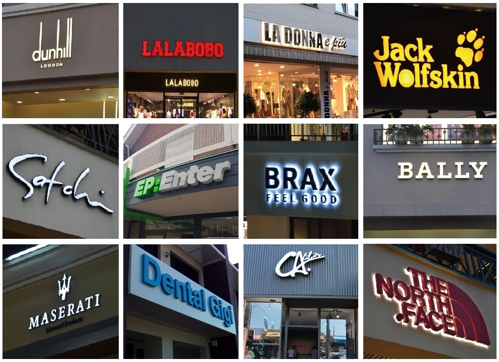 Stainless Steel LED Front Lit &amp; Halo Lit Channel Letter