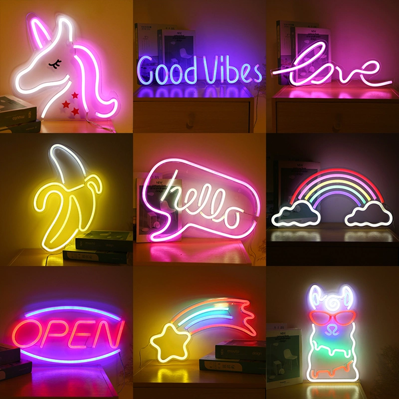 Customized Wedding Decorative Christmas Hat Shaped LED Neon Lights Sign