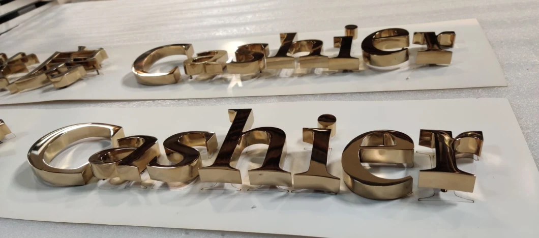 Stainless Steel Sign Letters Mirror Gold Chrome Letter Signs Metal Letter