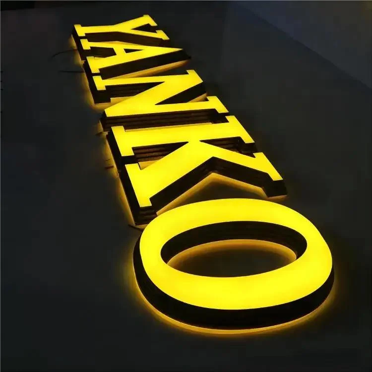 Metal Advertising Signs Letreros Luminosos LED Hookah Shop Outdoor Illuminated Letter Signage