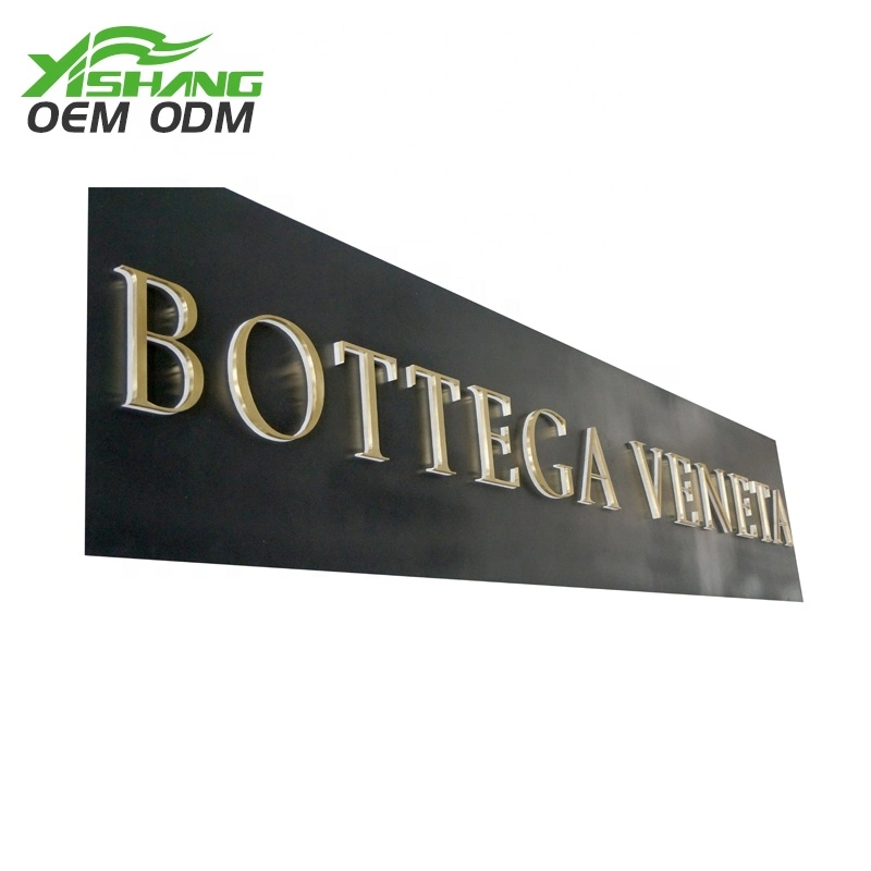 Outdoor Large Waterproof 3D Wall Mounted Stainless Steel LED Signboard Advertising Channel Letter