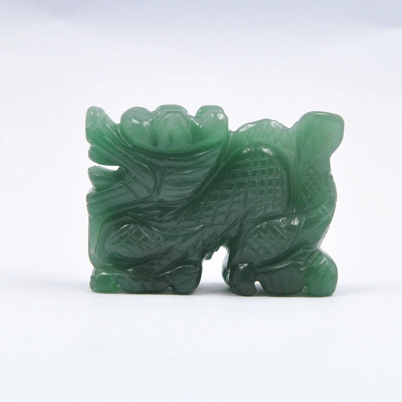 Semi Precious Gemstone The Twelve Chinese Zodiac Signs Dragon Carving Decoration