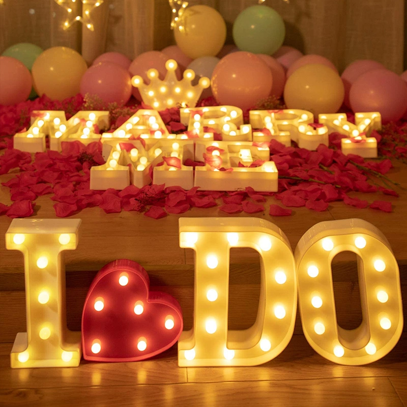 Home Decoration Party Mini Decoration Number Marquee Letters LED Light