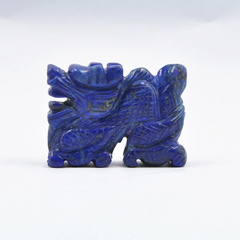 Semi Precious Gemstone The Twelve Chinese Zodiac Signs Dragon Carving Decoration