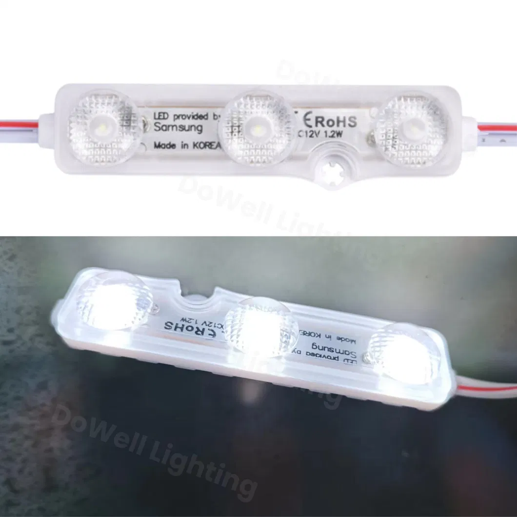 3SMD LED Module Signage Lights with Lens 1.2W Ultrasonic LED Module for Advertising Light Boxes 12V Channel Letter LED Lights