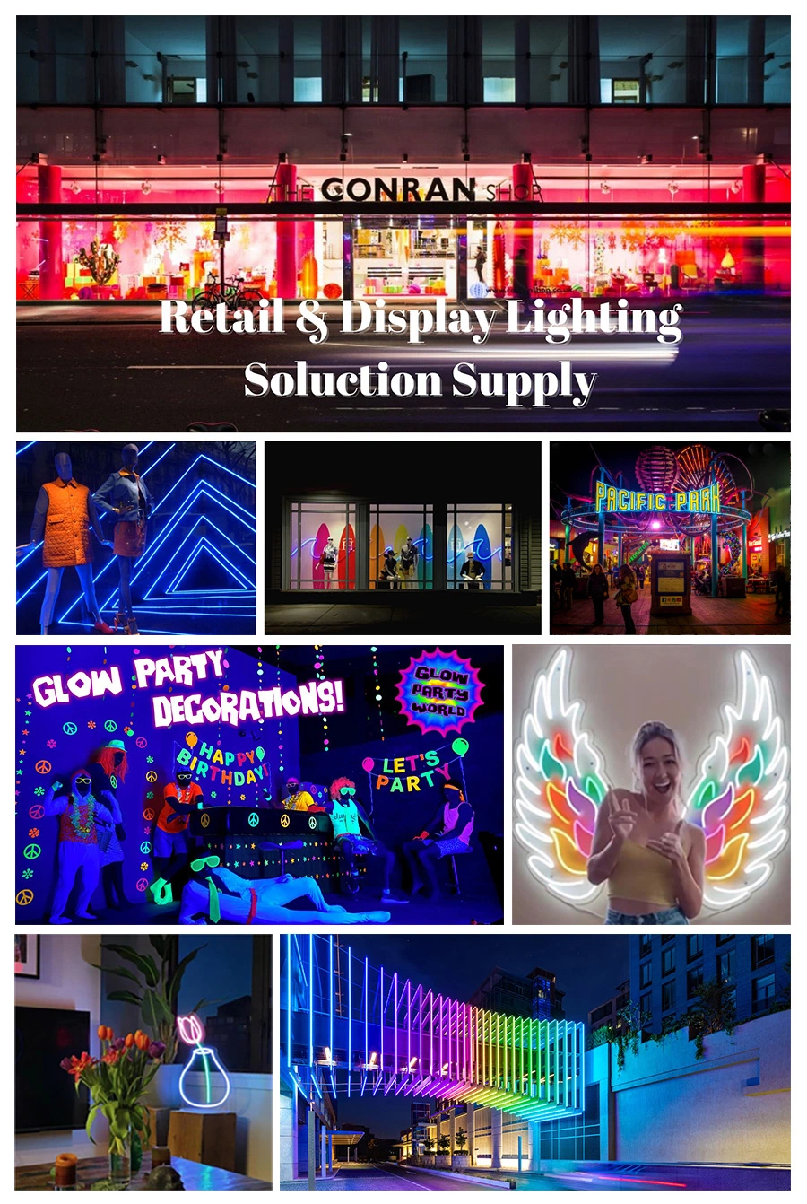 LED Illuminated Logo Wing Letters Lights Custom Neon Sign