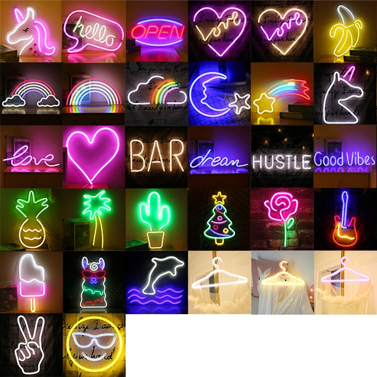 Customized Wedding Decorative Christmas Hat Shaped LED Neon Lights Sign