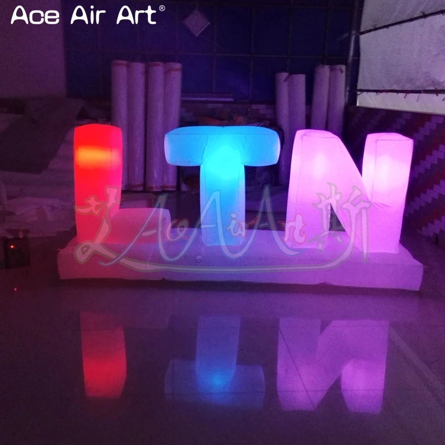 Customization LED Letter with LED Lights Birthday Party Decoration Inflatable English Letters