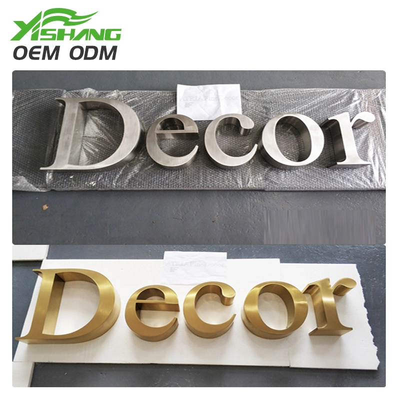 Customized LED Metal Round Shape Non-Illuminated Letters Sign