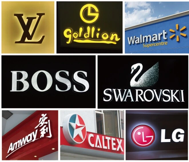 Backlit Commercial Business Reception LED Signs Metal Logo Channel Letters