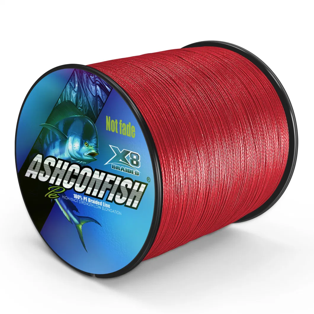 Primary Color Fibre 500m 1000m 8 Strands PE Braided Fishing Line