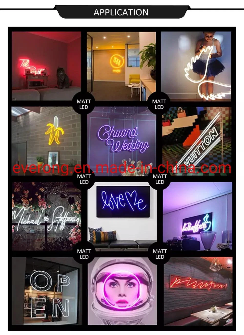 Cheap High Quality Wedding/ Hotel / Part / Bar / Company Neon Design LED Custom Neon Sign