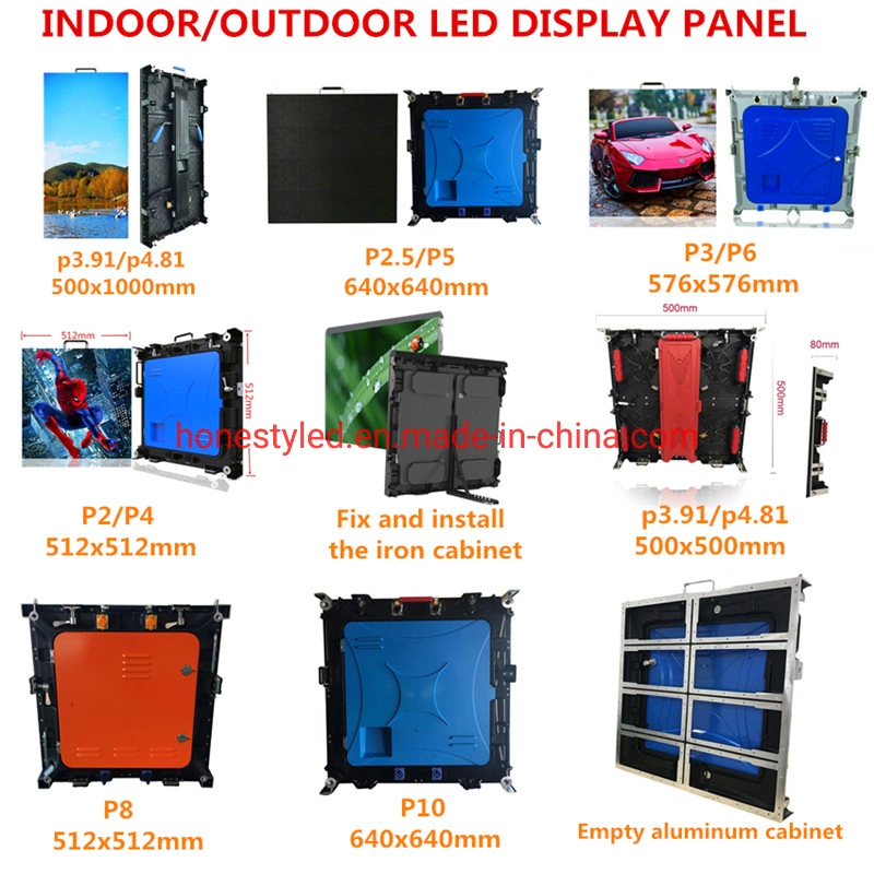 Manufacture Price 500X500mm/500X1000mm Cabinet Full Color P3.91 Rental SMD Flexible LED Display Panels Outdoor LED Signs with 5 Years Warranty