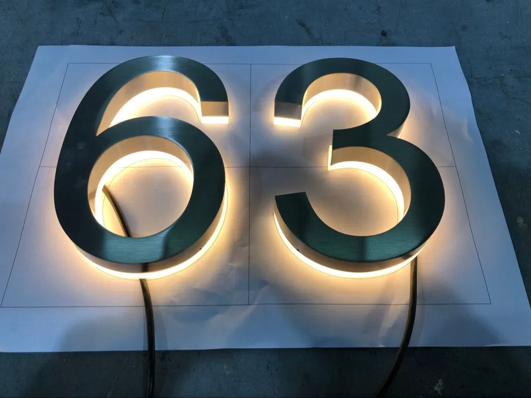 Back-Lit LED Outdoor /Exterior Channel Letter Signs Luminous Stainless steel Signage