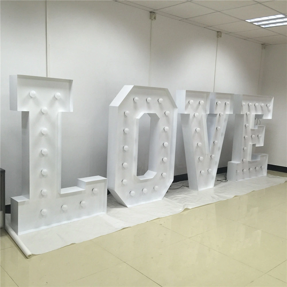 China Suppliers Custom Metal Outdoor Lighted Large Vintage LED Letter Lights