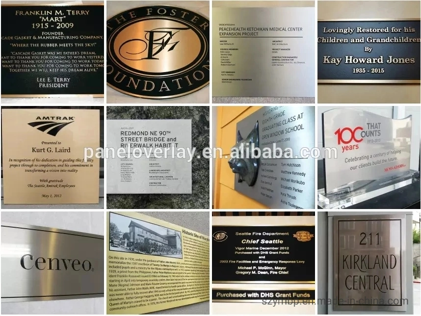 Factory Custom Noble Quality Nameplate Office Metal Door Plate Logo