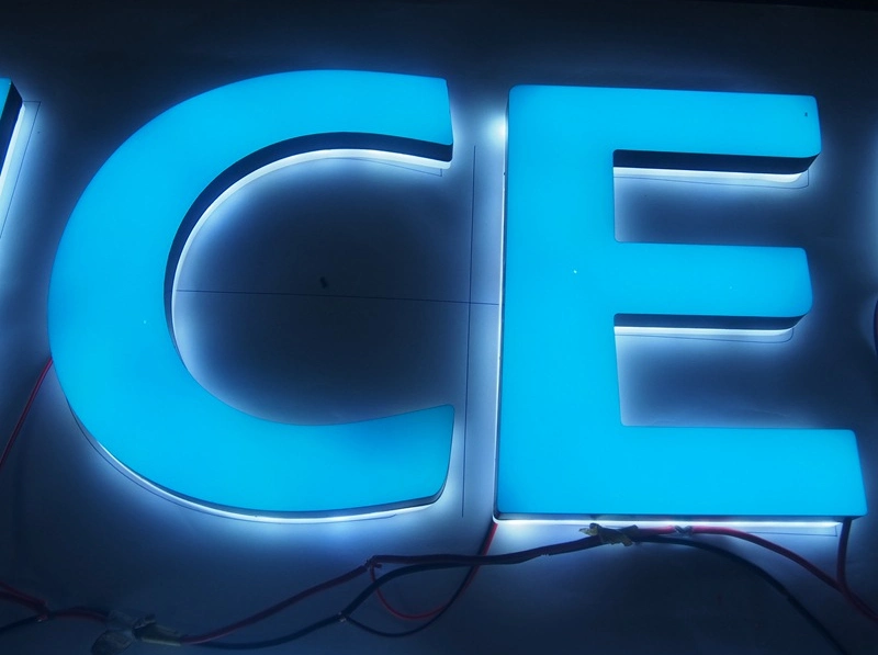 Stainless Steel LED Front Lit &amp; Halo Lit Channel Letter