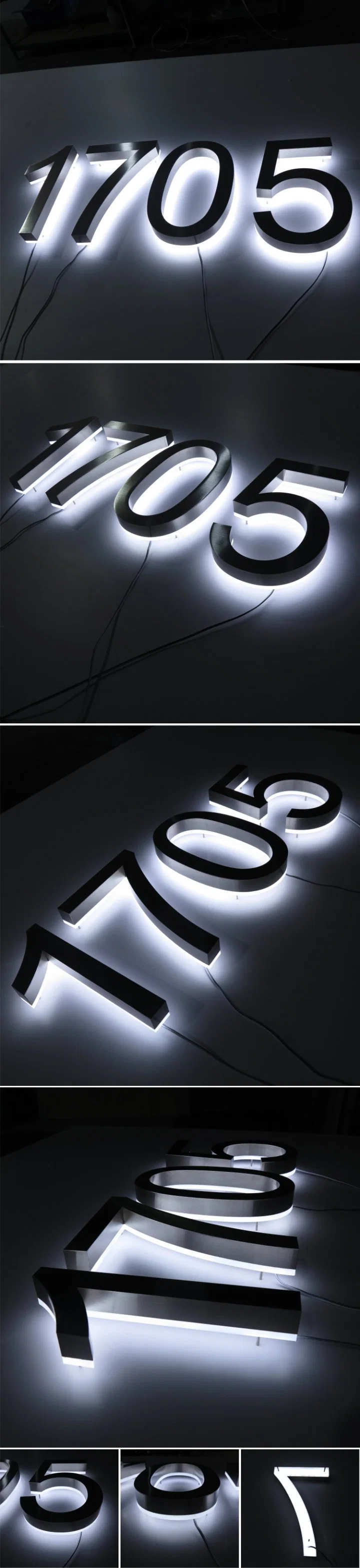 Customized Size Stainless Steel Material Building Address and Number Signage