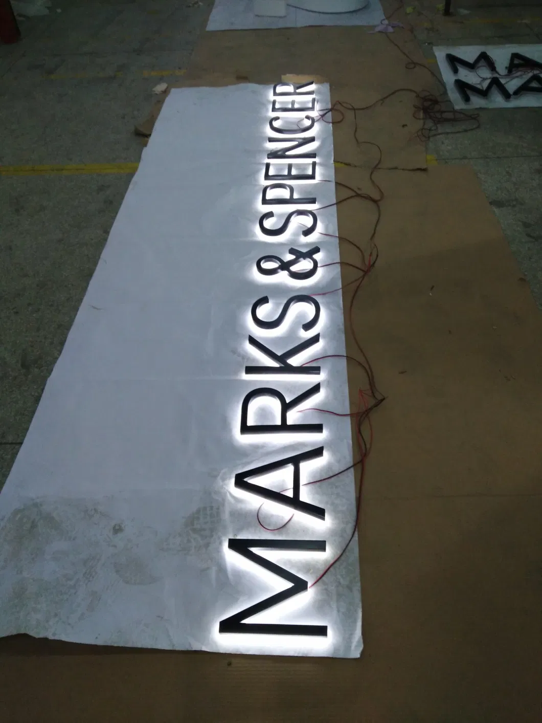 Stainless Steel Metal Backlit Energy Saving Channel Letter Sign with Brightness Colors