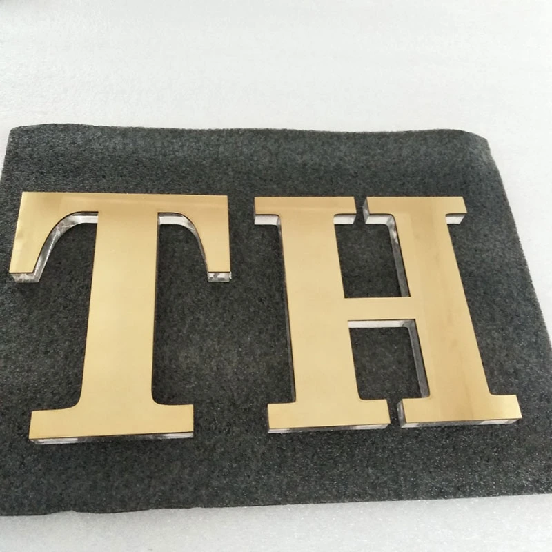 Custom Indoor Decoration 3D Acrylic Alphabet Letters Signage Logo Metal Coating Wall Sign Letter