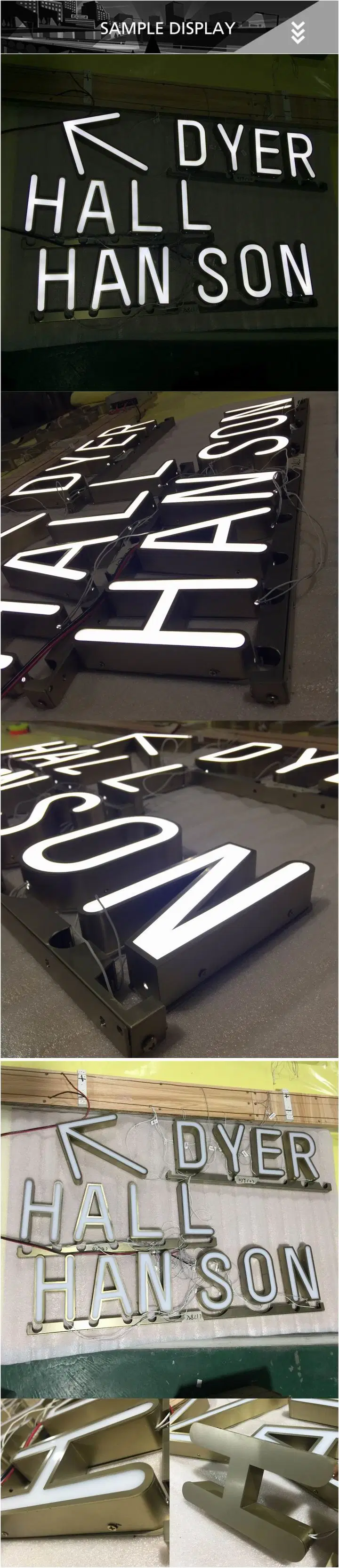 Custom Made Wall Mounted Illuminated LED Sign Letter Outside for Hotel