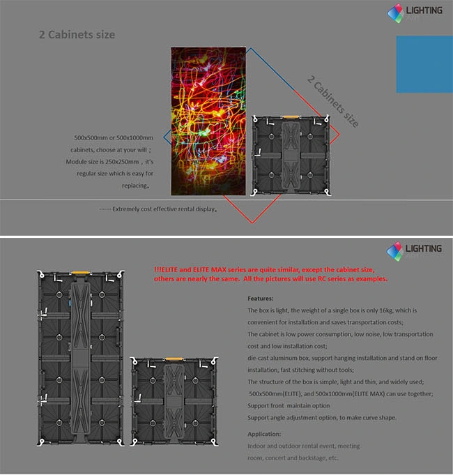 P3.91 Outdoor Full Color Die Casting Aluminium Cabinet Rental LED Panel Display/Sign/Screenbackground of Various Activities