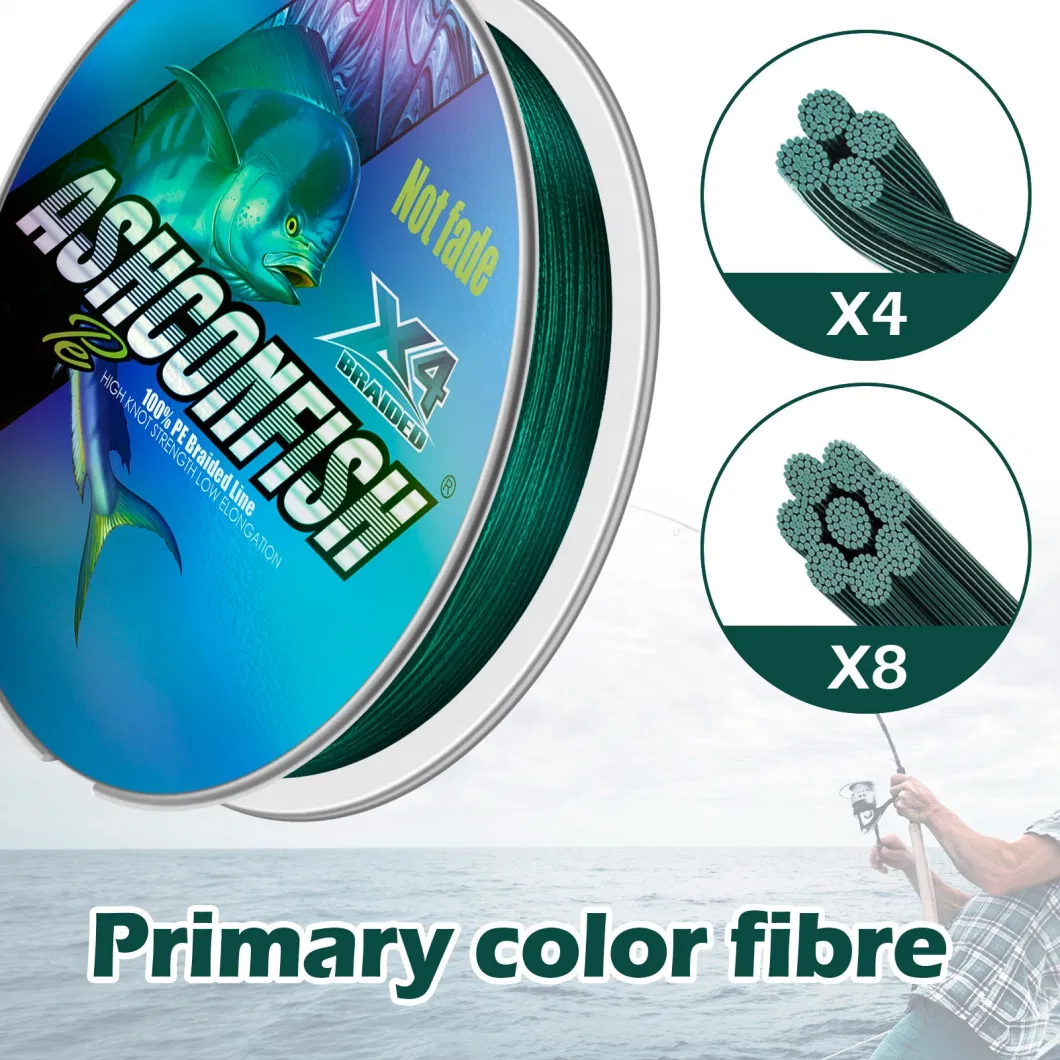 No Fade Ashconfish100m 300m 500m PE Lines 4 Strands Braided Fishing Line