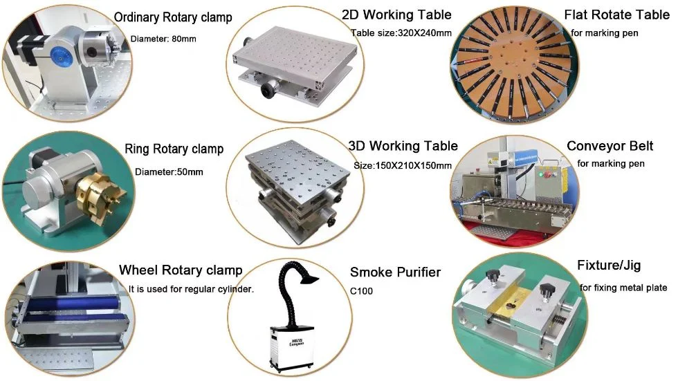 20W 30W 60W 100W Raycus Max Jpt Fiber Laser Marking Machine and Stainless Steel Laser Mark for Label Logo Keyboard Metal Jewelry