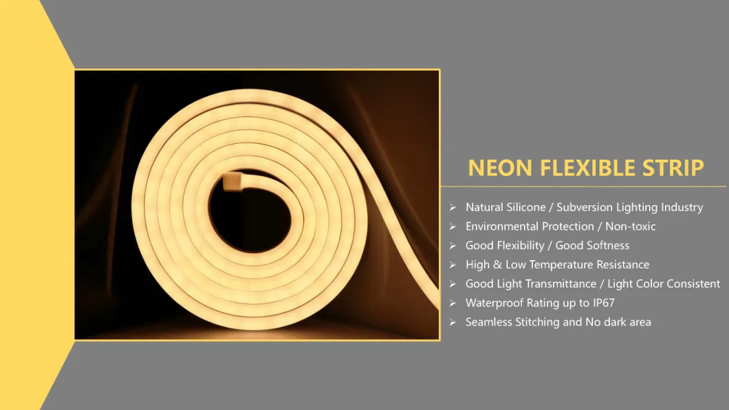 Customs Slim 6*12mm Silicone Tube 12V Flexible LED Neon Strip Neon Tube Light Outdoor