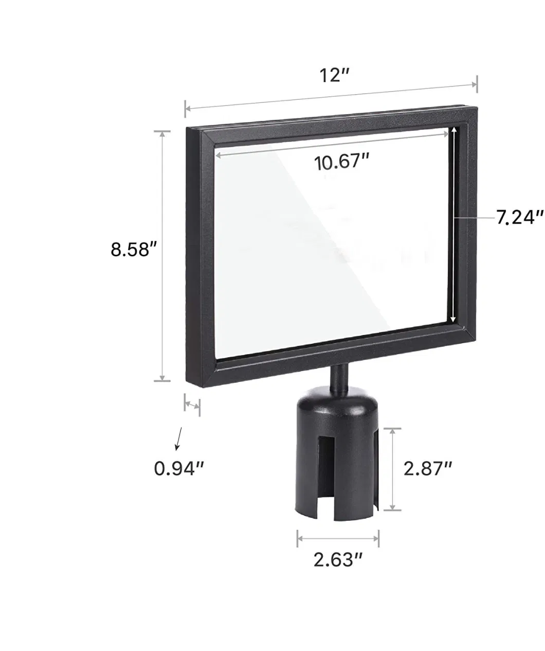 A3 Landscape Signboard Frame for Queue up Stanchion