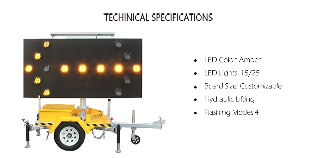 21A Outdoor Dustproof LED Board Amber Color Flashing Arrow Sign