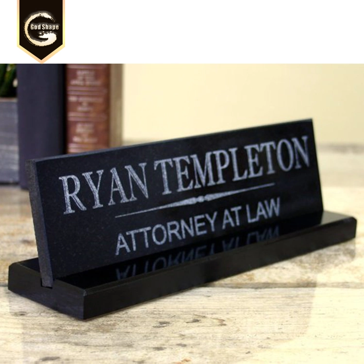 Office Desk Sign Table Top Sign Name Display Metal Plaque