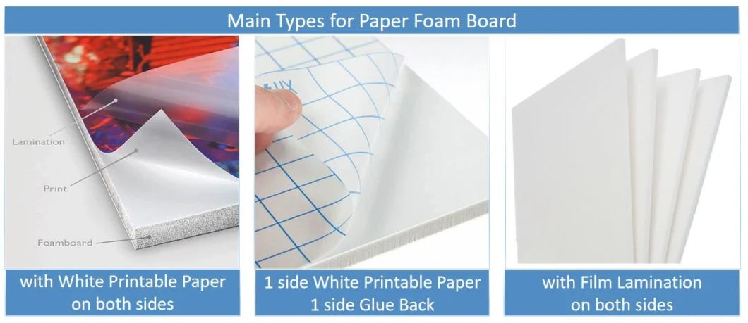 Paper Foam Board with Blue Back Printable for Advertising Signs