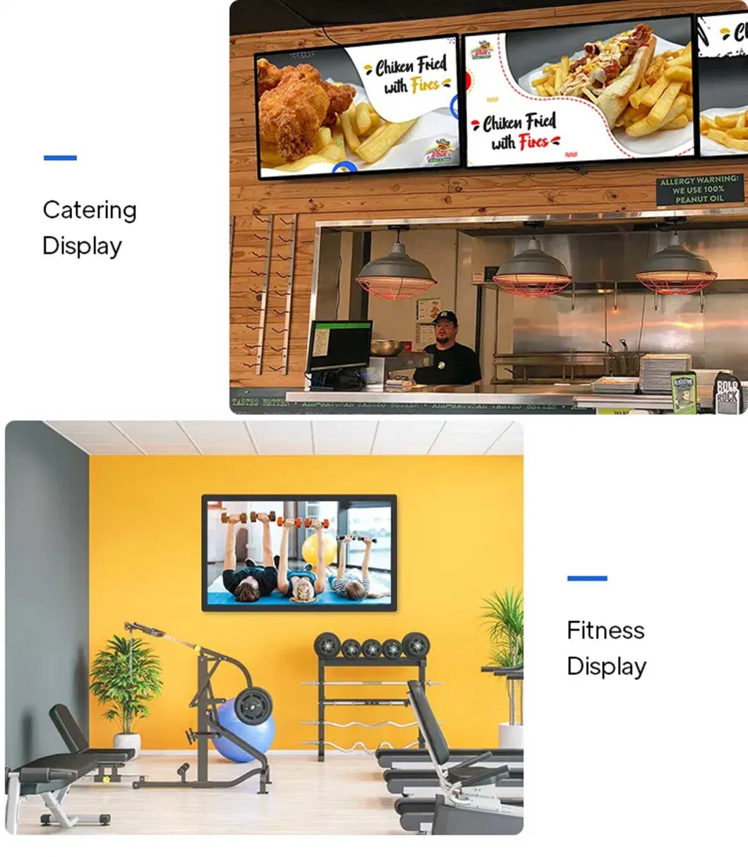 Advertising Display Players Network Cms Management Wall Mount Indoor LCD Digital Signage