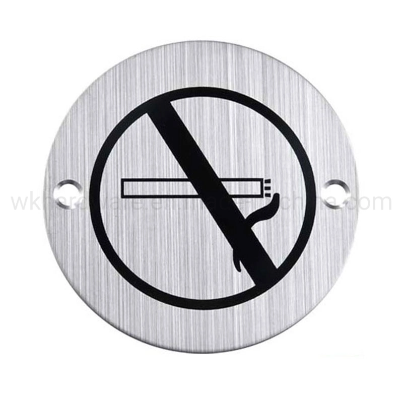 Stainless Steel No Smoke Sign Plate Signs for Public (DP-003f)