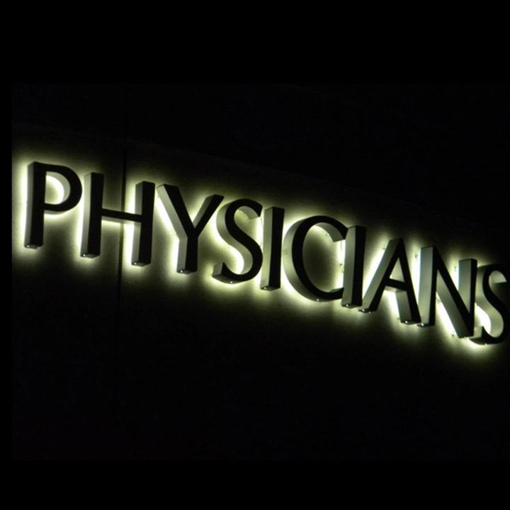 Professional LED Backlit Store Signage Metal Light up Sign Letters