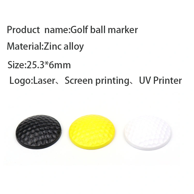 Factory High Quality Magnetic Custom 3D Stereo Golf Hat Clips with Golf Ball Marker