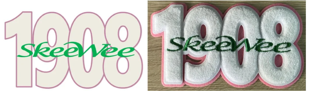 Wholesale Big Large Custom Logo Towel Embroidery Chenille Letter Patches Iron on Heat Press Custom Chenille Patches