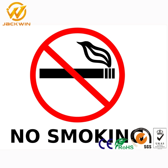 Custom Printed Reflective No Smoking Warning Sign in Construction Site