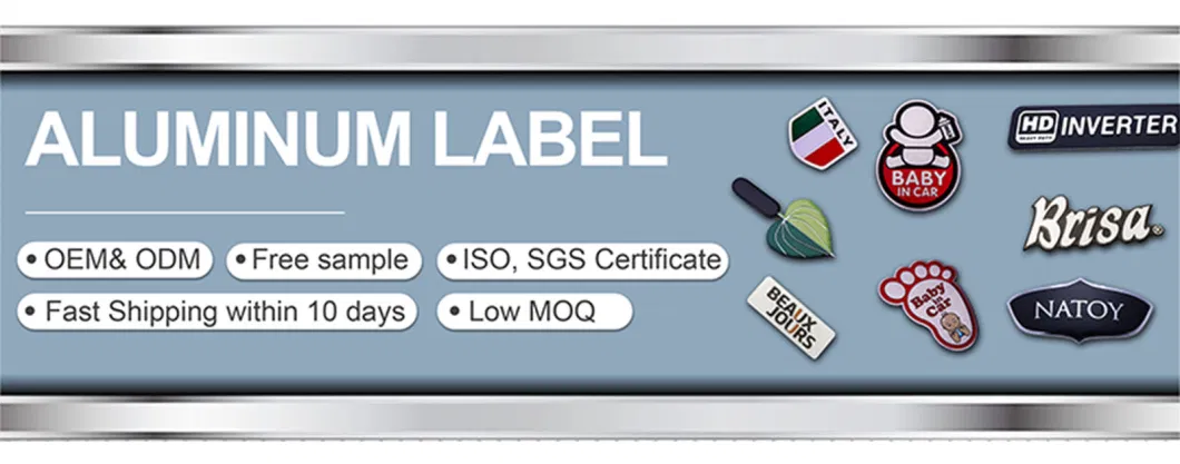 Indoor Metal Labels Printed Signs Round Tag Customized Engraved Emblem Logo with ISO9001 OEM