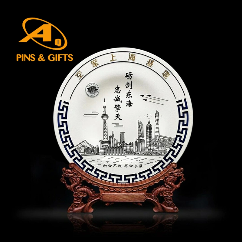 Octagonal Creative Crystal Trophy Custom Medal Custom Metal Wheat Ear Solid Wood Base Authorization Plate Commemorative Plate Souvenir Wood Wooden Plaque