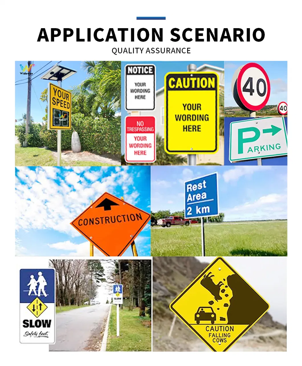 Customizable Aluminum Street Outdoor Traffic Signs Road Safety Signs