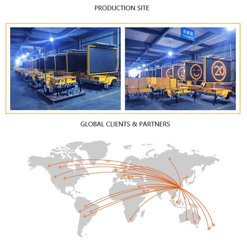Solar Systems Vms Traffic Signal Trailer Warning Road Construction Signs