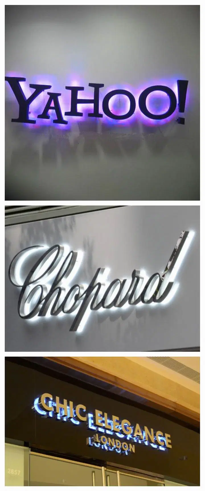 Professional LED Backlit Store Signage Metal Light up Sign Letters