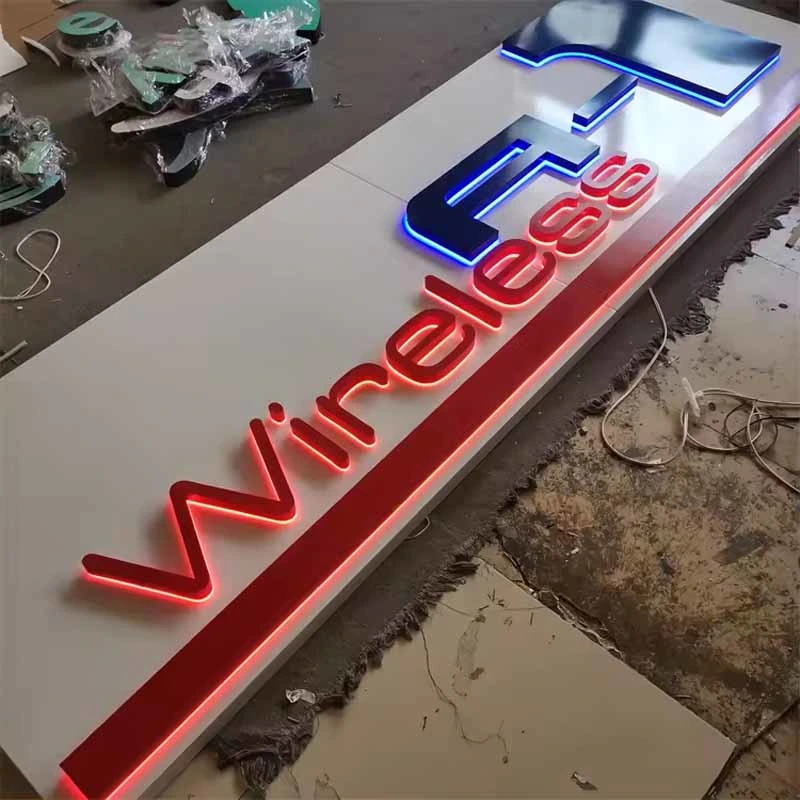 Acrylic Illuminated Sign 3D Backlit Light up Letters LED Signboard